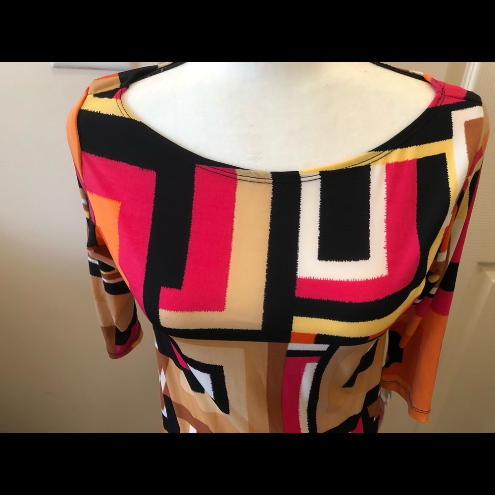 Multi Color Stretch Dress - Picture 4 of 4